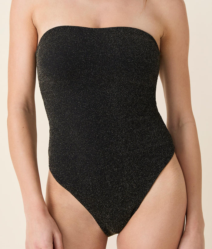 The Kauai One Piece - Lurex Rib - Black - Classic