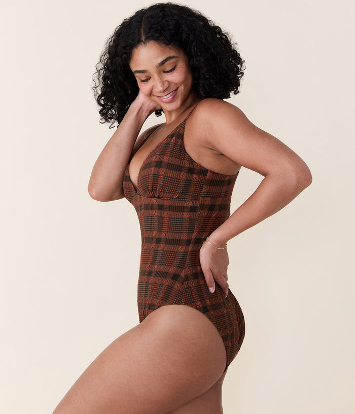 The Lanikai One Piece - Plaid - Sierra Plaid - Long Torso