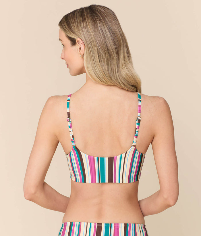 The Maui Bikini Top | Retro Stripe