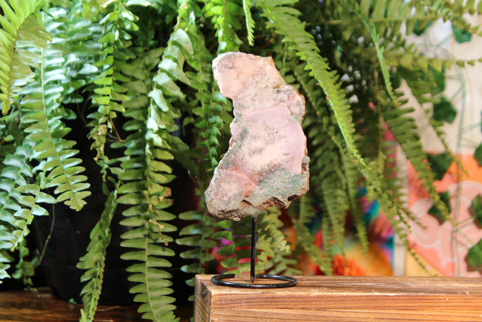 “The Moon” Pink Amethyst Statement Slab, Self-Standing # 4
