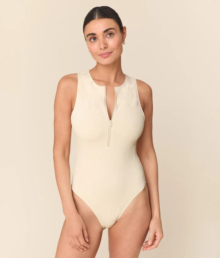 The Pescadero One Piece - Crinkle - Gardenia