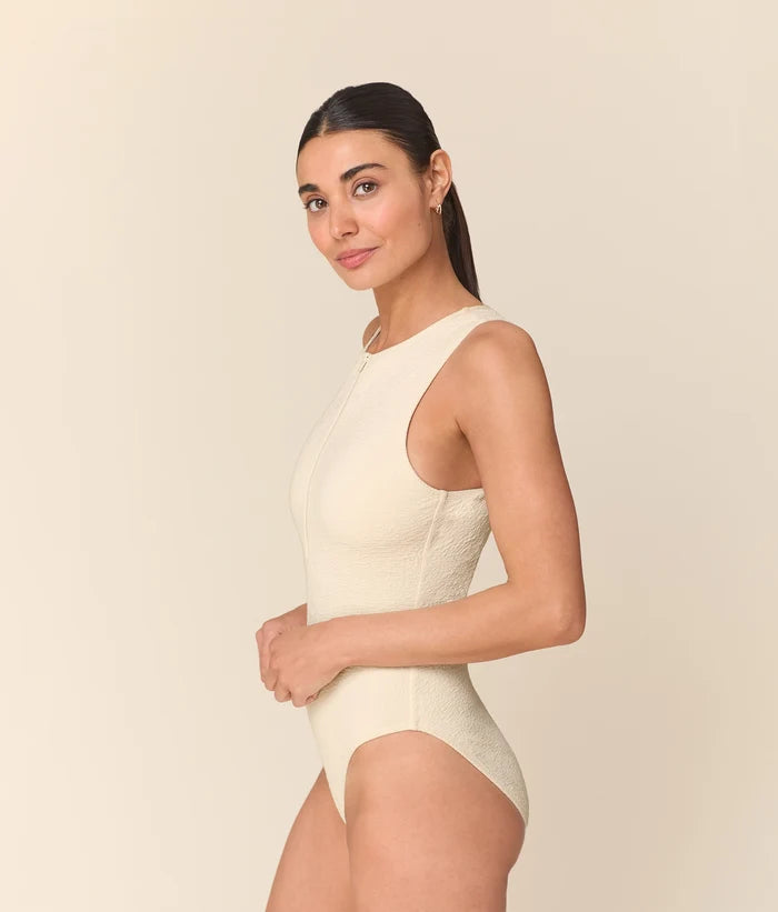 The Pescadero One Piece - Crinkle - Gardenia