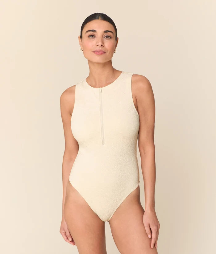 The Pescadero One Piece - Crinkle - Gardenia