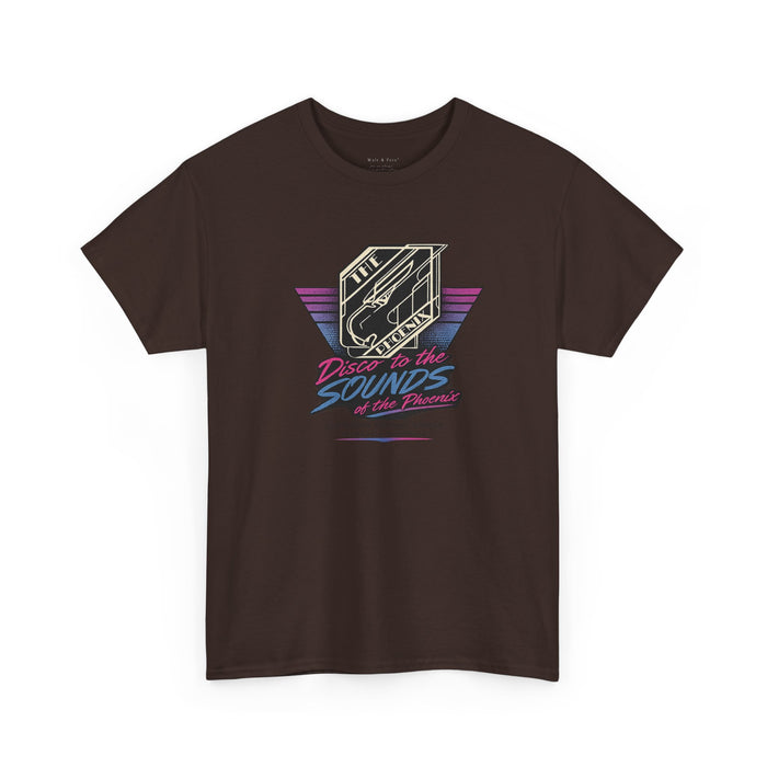 Vintage LGBTQ history T-shirt honoring The Phoenix nightclub in Milwaukee's historic Walker's Point neighborhood.