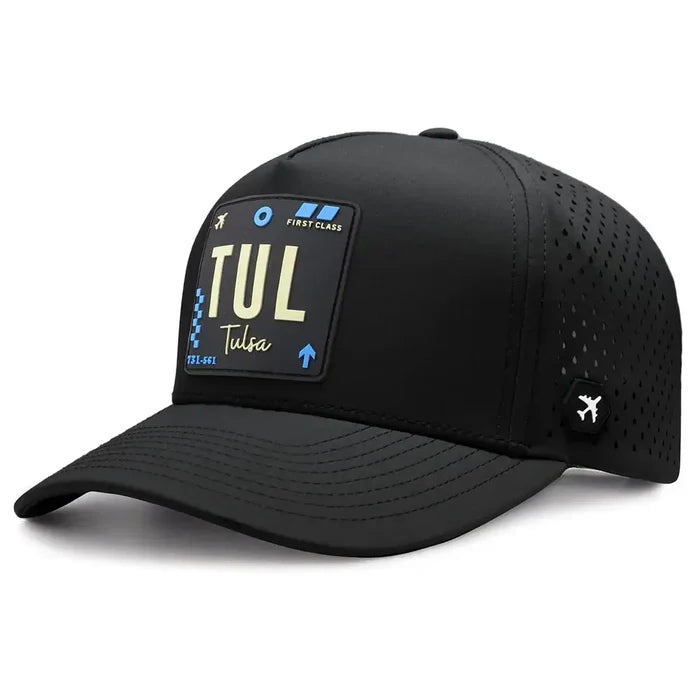 Tulsa Performance Cap Black color 3Quarter front view