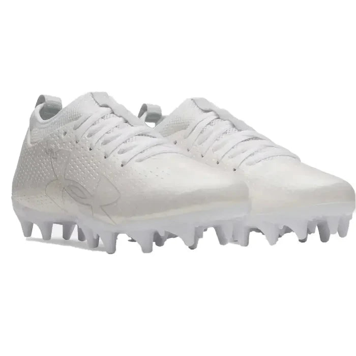 UA Blur Select Jr. Football Cleats White Color