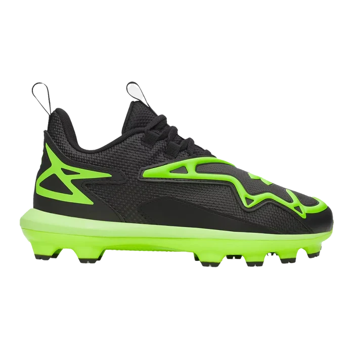 UA Boys' Harper 11 TPU Jr Baseball Cleats Green Color
