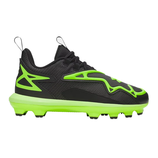 UA Boys' Harper 11 TPU Jr Baseball Cleats Green Color