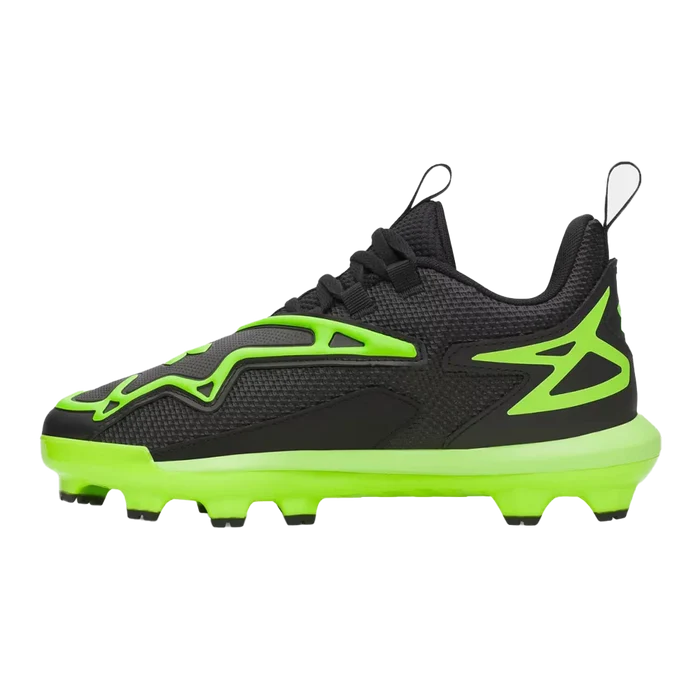 UA Boys' Harper 11 TPU Jr Baseball Cleats Green Color