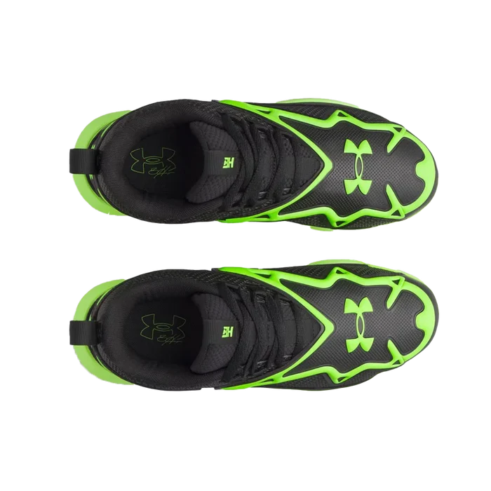 UA Boys' Harper 11 TPU Jr Baseball Cleats Green Color