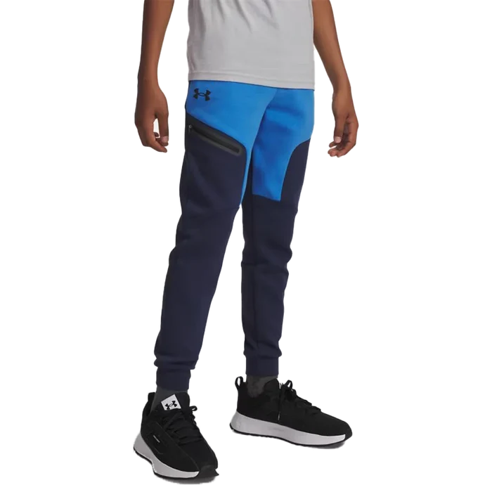 UA Boys Unstoppable Fleece Joggers Navy Color