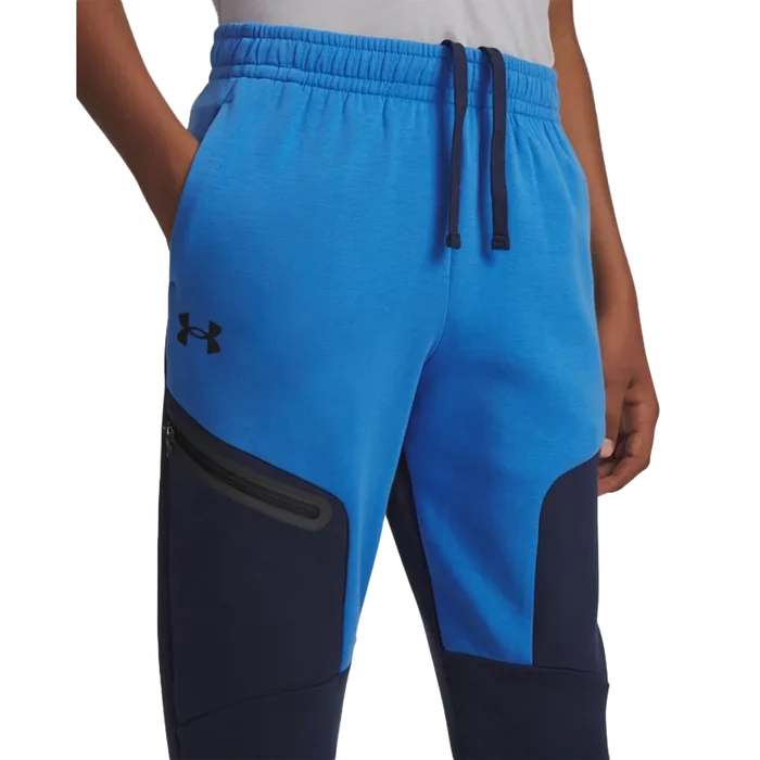UA Boys Unstoppable Fleece Joggers Navy Color