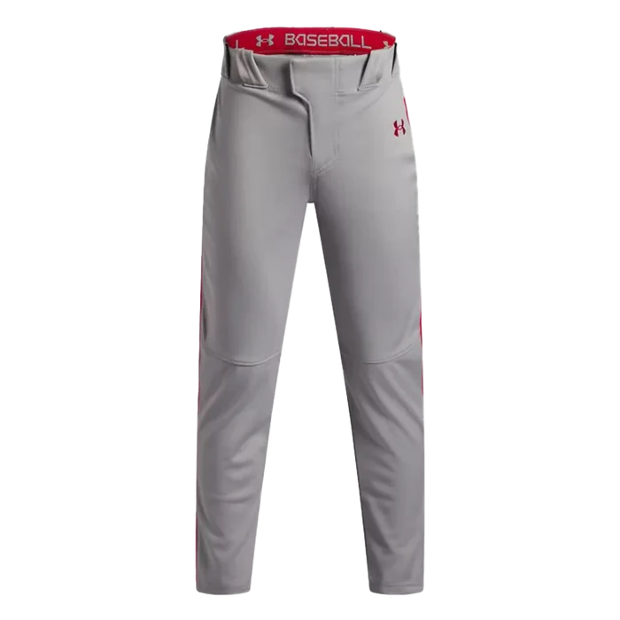 UA Boys Utility Pro Tapered Piped Pants Red Color