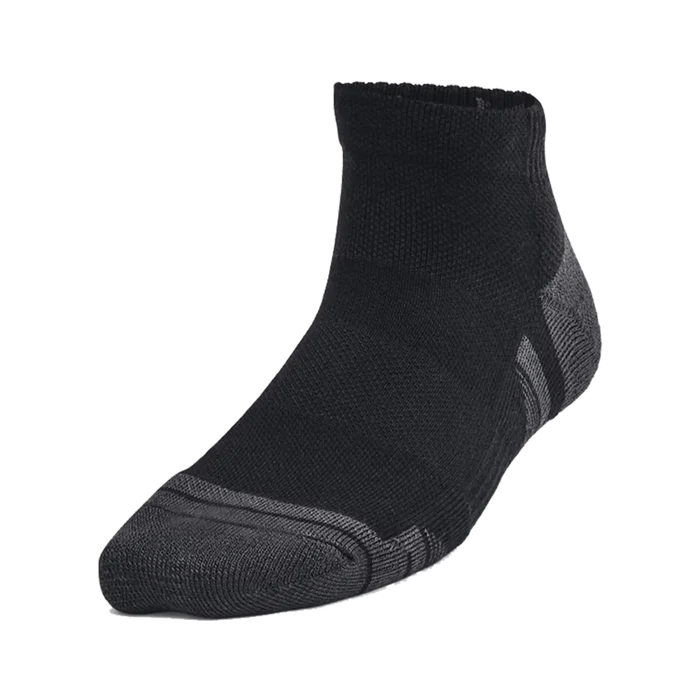 UA Kid's Performance Tech™ 6-Pack Low Cut Socks Black/Grey Color.
