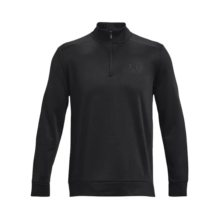 UA Men's Armour Fleece® ¼ Zip Black Color.
