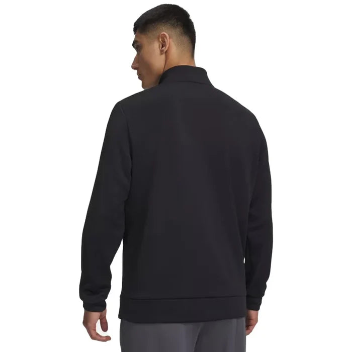 UA Men's Armour Fleece® ¼ Zip Black Color.