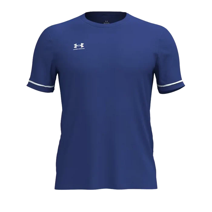 UA Men's Challenger Team Stripe Short Sleeve Jersey Blue Color