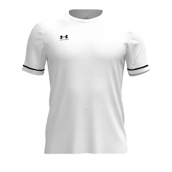 UA Men's Challenger Team Stripe Short Sleeve Jersey White Color