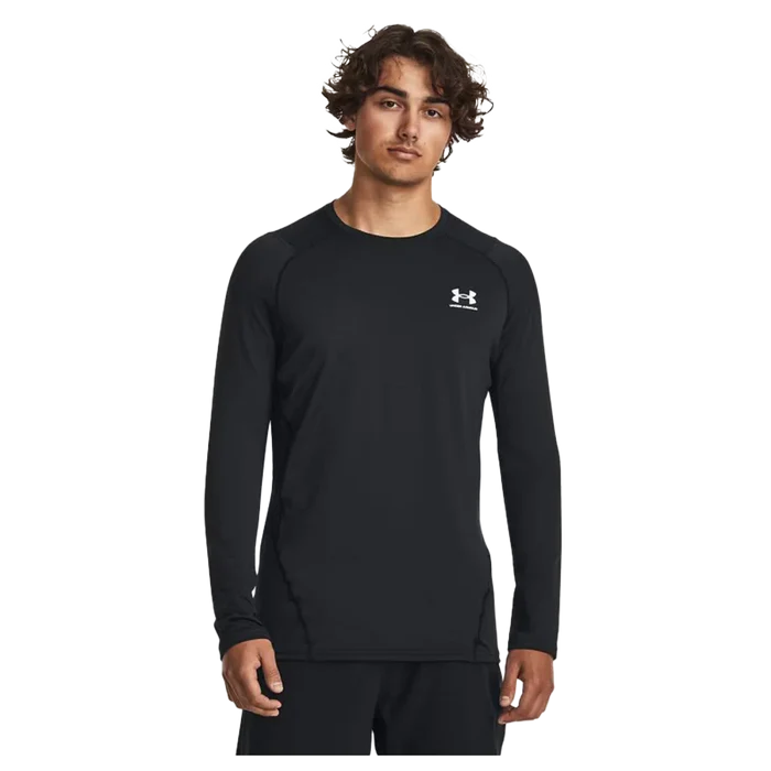 UA Men's ColdGear Armour Fitted Crew black color.