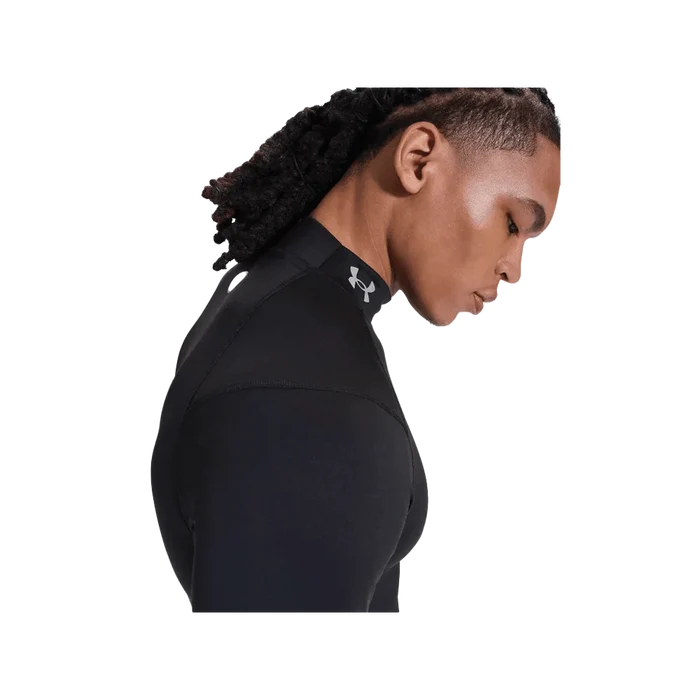 UA Men's ColdGear Elite Compression Mock Long Sleeve black Color