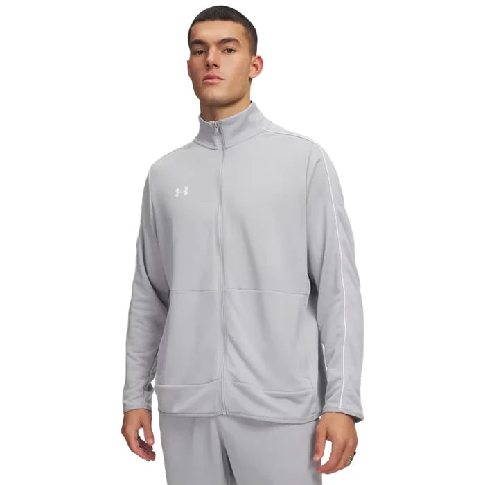 UA Men's Command Warm-Up Full Zip Gray Color.