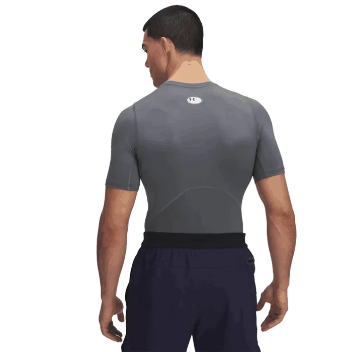 UA Men's HeatGear Armour Short Sleeve Gray color.
