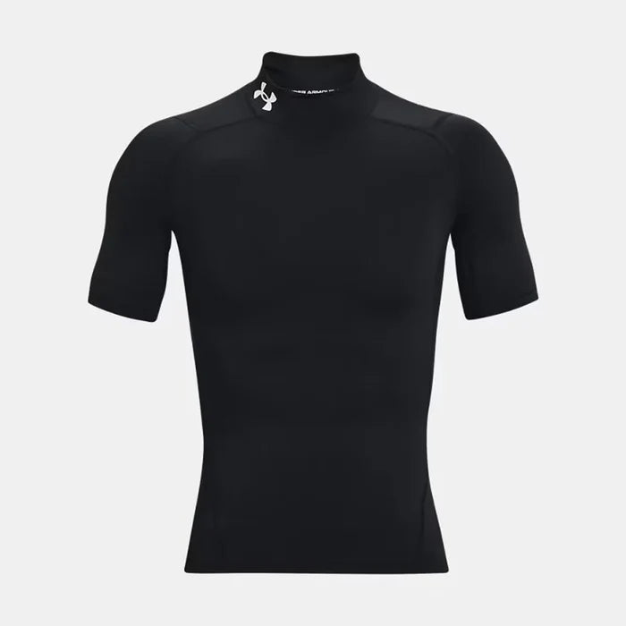 UA Men's HeatGear® Compression Mock Short Sleeve Black Color