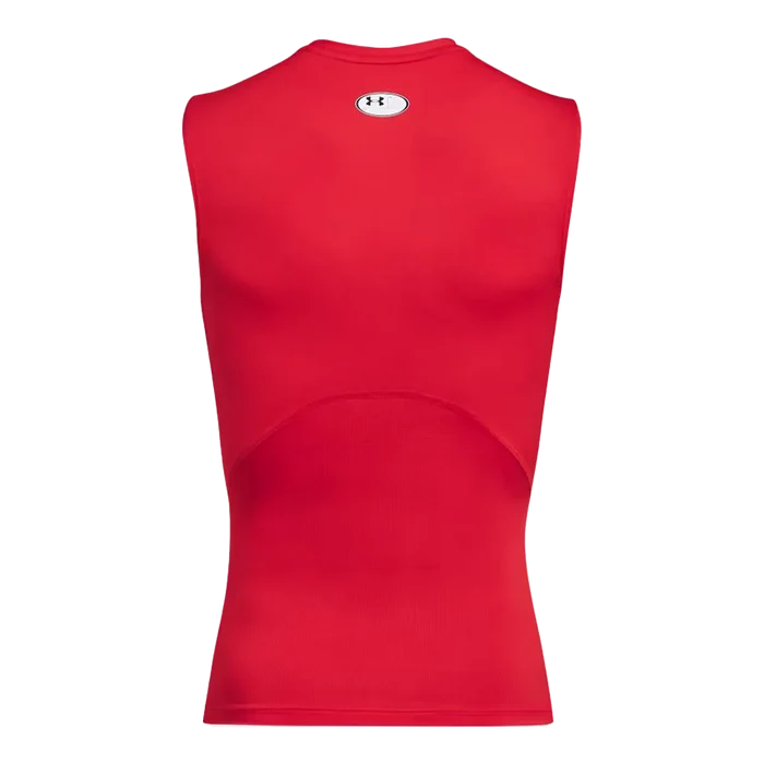UA Men's HeatGear Compression Sleeveless Red Color