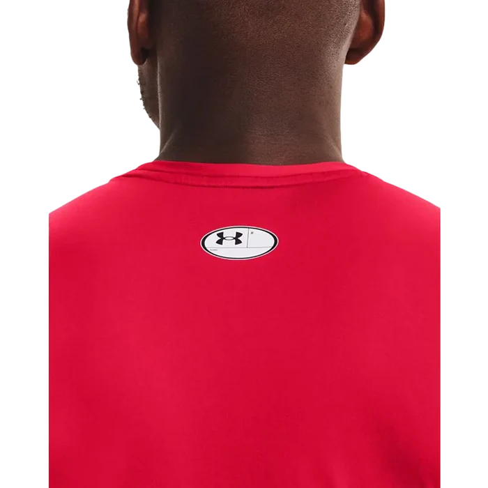 UA Men's HeatGear Compression Sleeveless Red Color