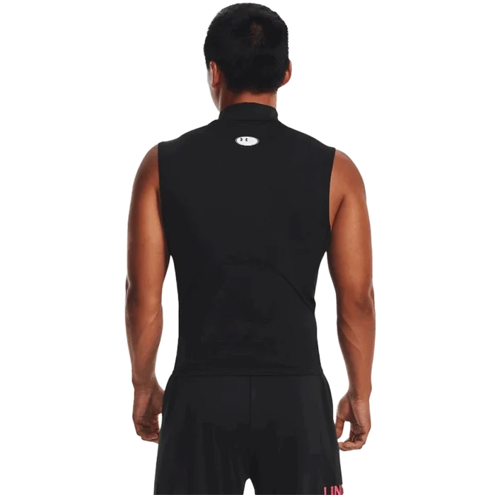 UA Men's HeatGear Mock Sleeveless Black Color
