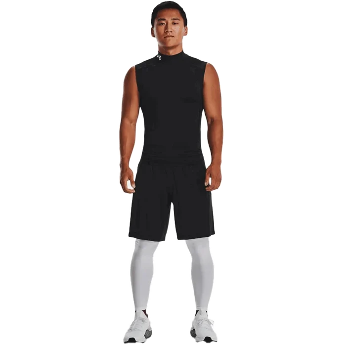 UA Men's HeatGear Mock Sleeveless Black Color