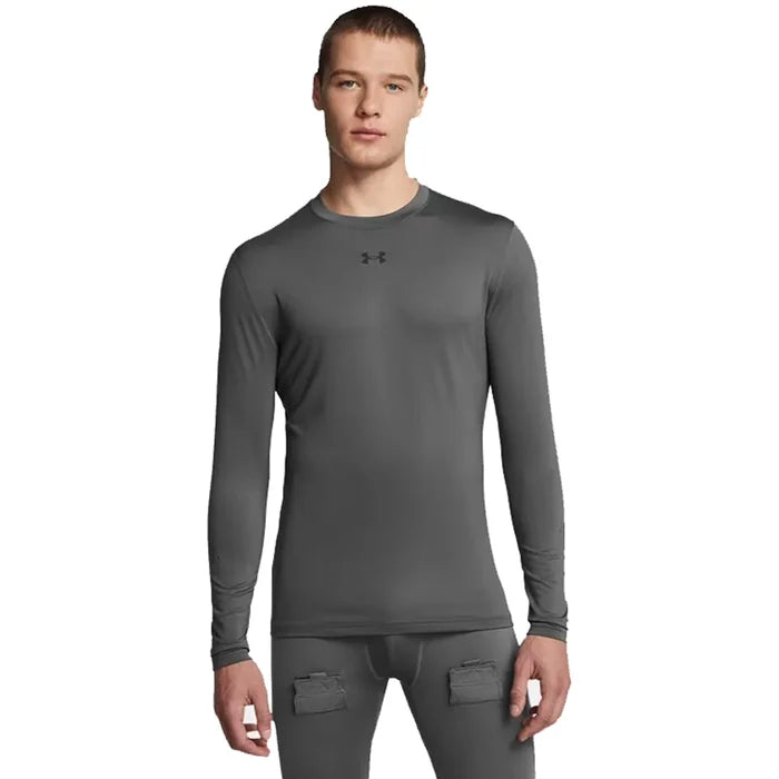 UA Men's Hockey Grippy Fitted Long Sleeve gray