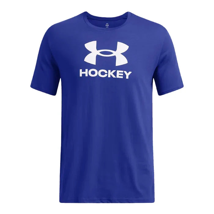 UA Men's Hockey Short Sleeve blue color