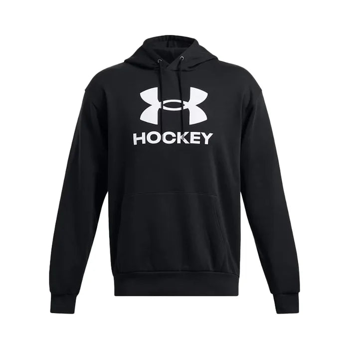 UA Men's Icon Fleece Hockey Hoodie Black Color.