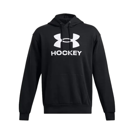 UA Men's Icon Fleece Hockey Hoodie Black Color.