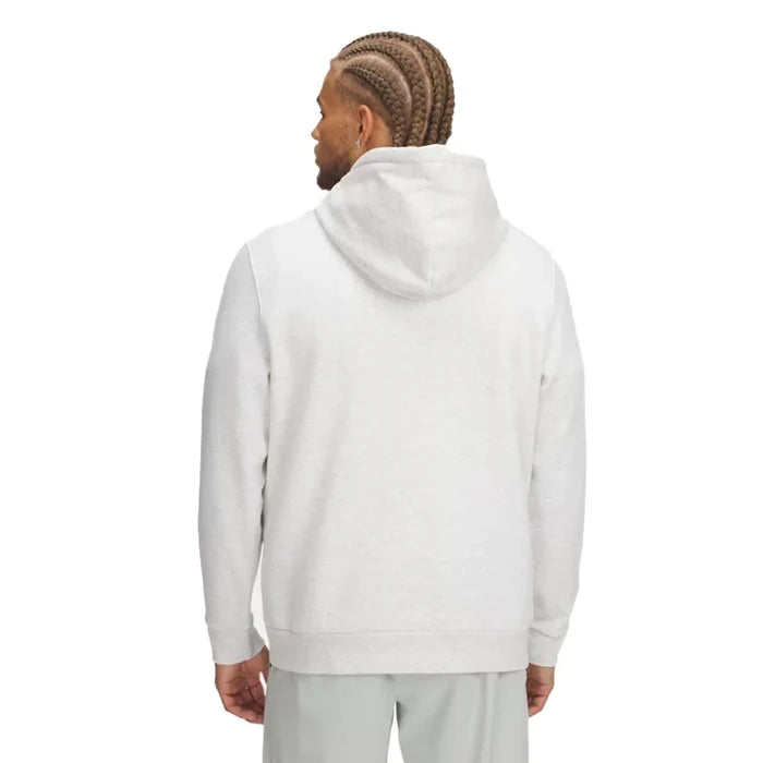 UA Men's Icon Fleece Hoodie White Color.