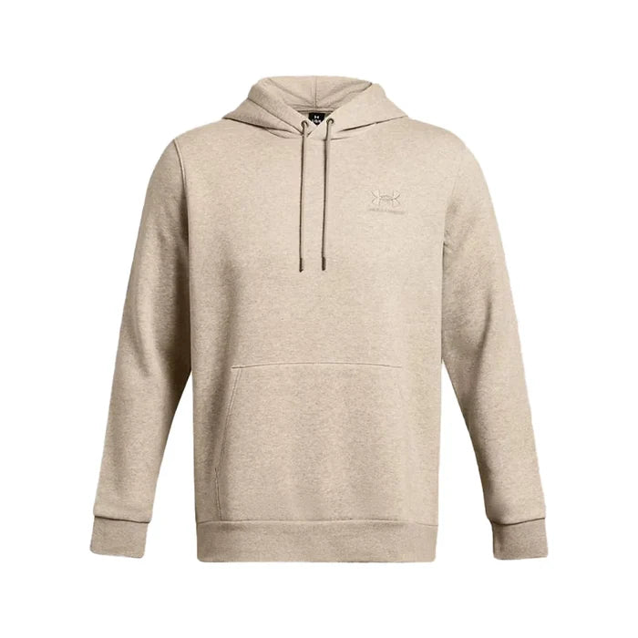 UA Men's Icon Fleece Hoodie Khaki Color.