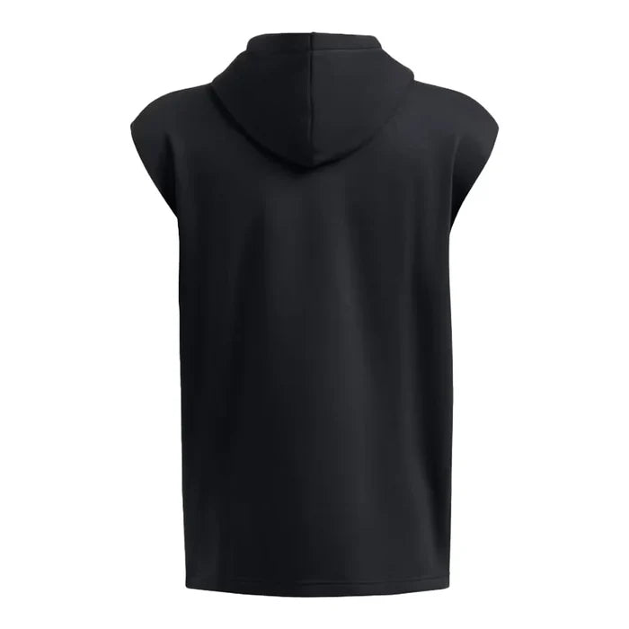 UA  Men's Icon Fleece  Sleeveless Hoodie Black Color.