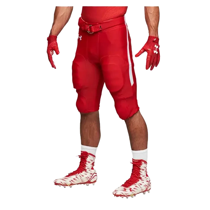 UA Men's Integrated Football Pant Red Color