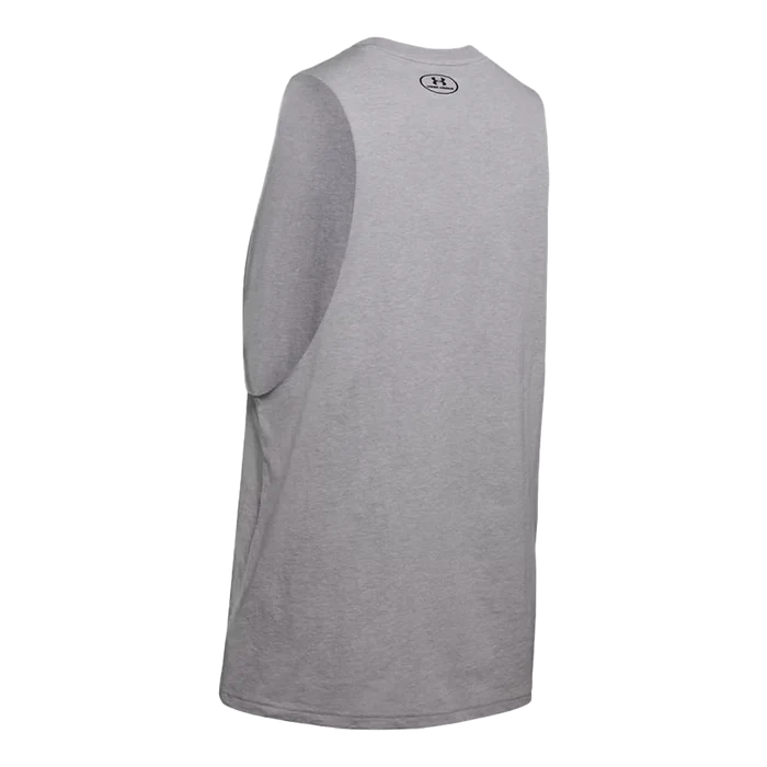 UA Men's Left Chest Cut-Off Tank Gray Color