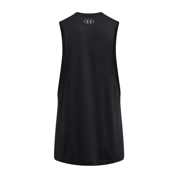 UA Men's Left Chest Cut-Off Tank Black Color