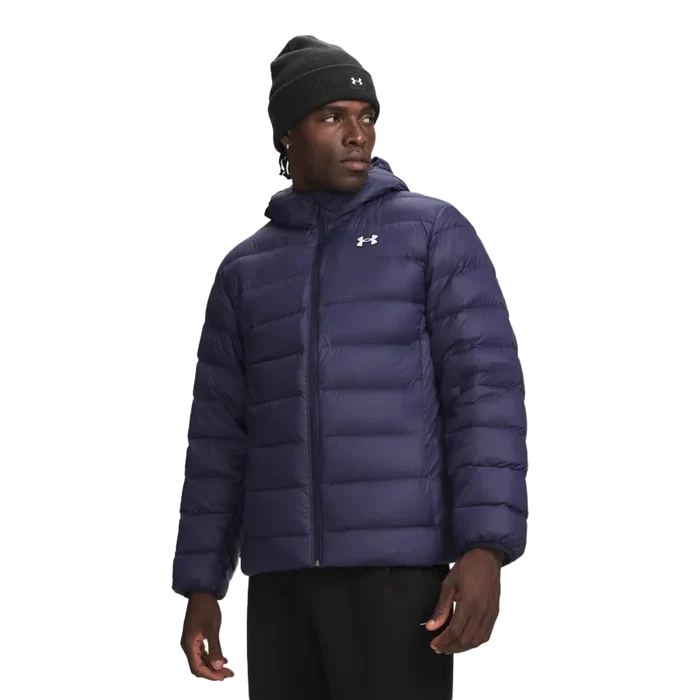 UA Men's Legend Down Hooded Jacket Navy Color