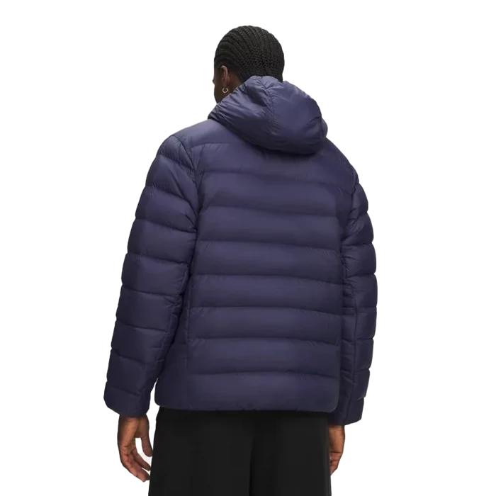 UA Men's Legend Down Hooded Jacket Navy Color
