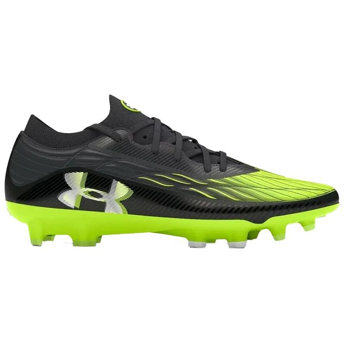UA Men's Magnetico Elite 4 FG Soccer Cleats Pair Green/Black Color.
