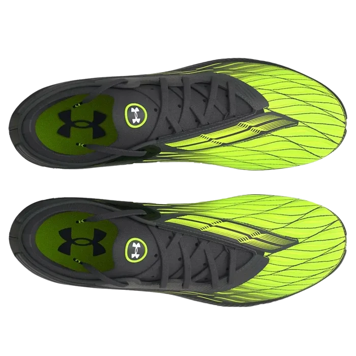 UA Men's Magnetico Elite 4 FG Soccer Cleats Pair Green/Black Color.