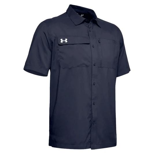 UA Men's Motivator Coach's Button Up Shirt Navy Color