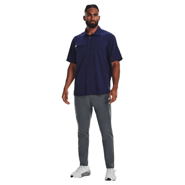 UA Men's Motivator Coach's Button Up Shirt Navy Color