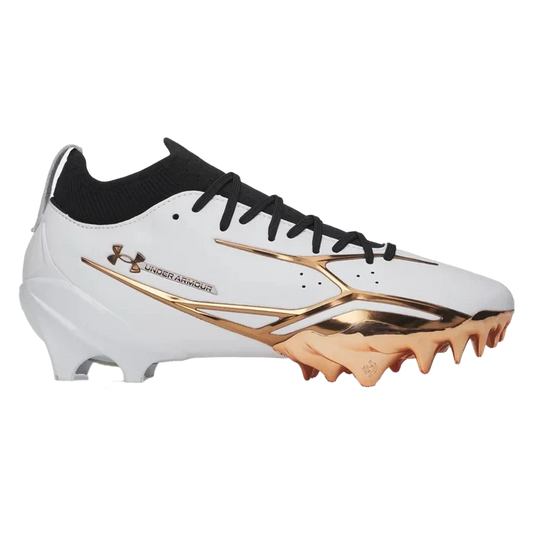UA Men's Spotlight Pro Football Cleats White Color