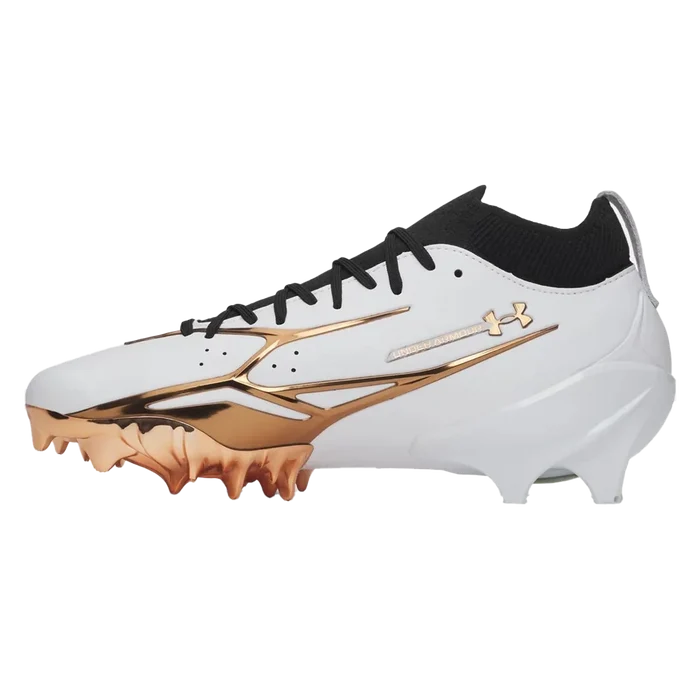 UA Men's Spotlight Pro Football Cleats White Color
