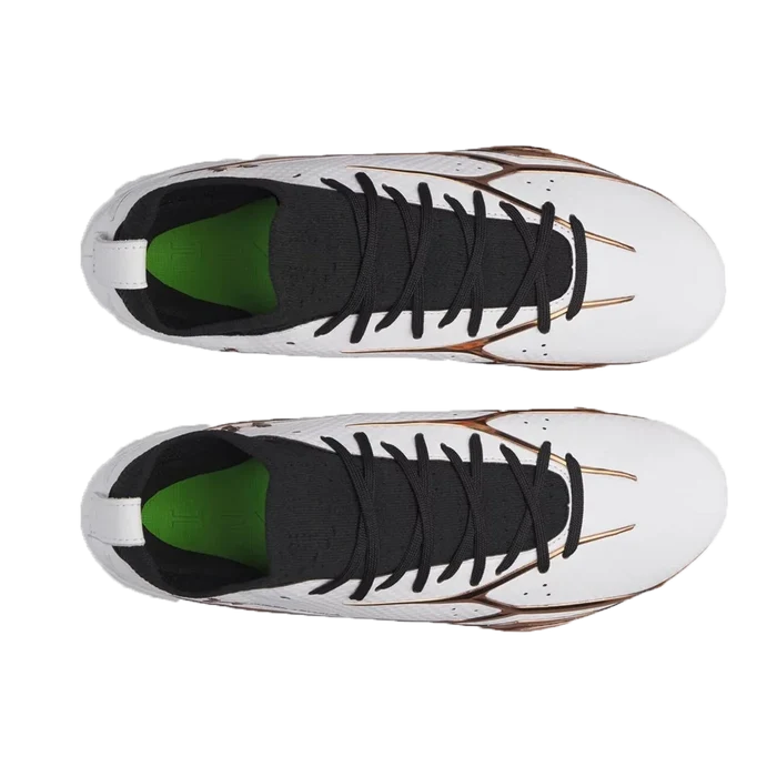 UA Men's Spotlight Pro Football Cleats White Color